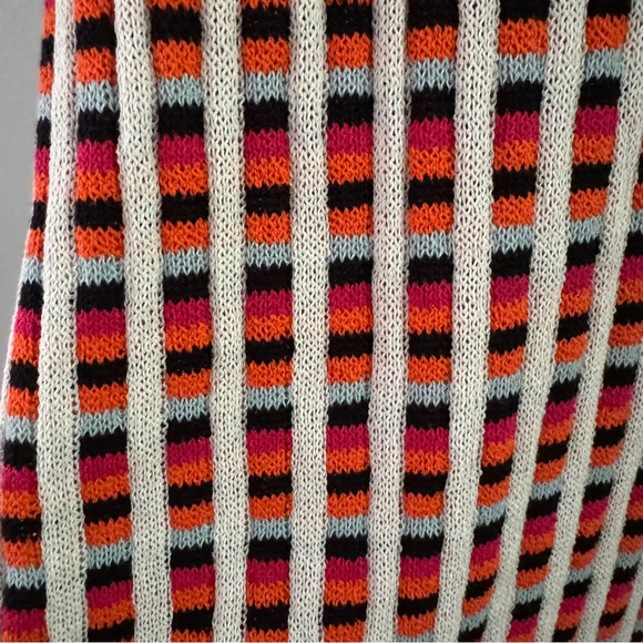 Zara Jacquard Knit Spaghetti Strap Midi Dress New Size L - Picture 9 of 10